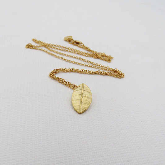 Leaf Necklace - Gold Plated
