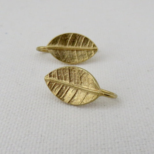 Leaf Drop Earrings - Gold Plated