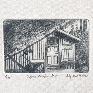 Upper Gridiron Hut - Drypoint Print