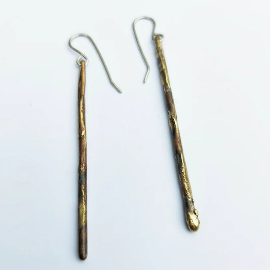 Reticulated Brass Whiti Earrings