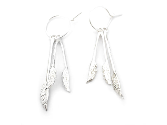 Triple Toetoe Earrings