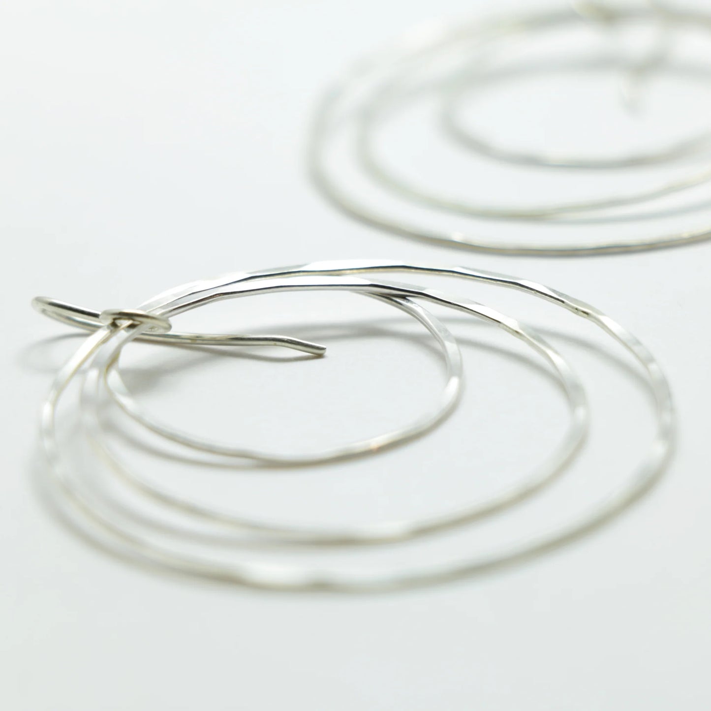 Silver Bangle Hoop Earrings