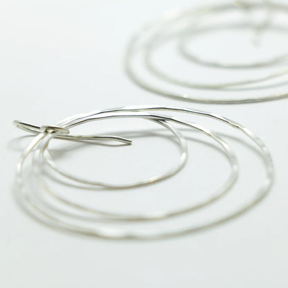 Silver Bangle Hoop Earrings