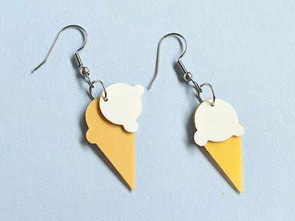 Ice Cream Earrings | Recycled Ice Cream Container Lids