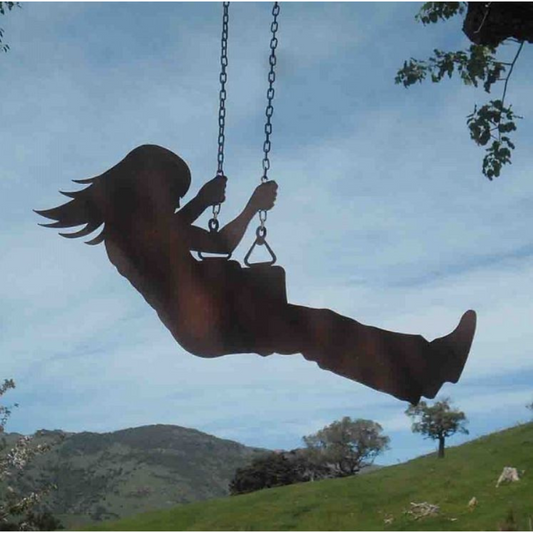 Girl on a Swing Garden Art