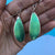 Kauri Leaf Earrings - Green