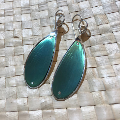 Kauri Leaf Earrings - Green