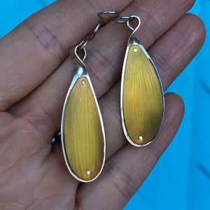 Kauri Leaf Earrings - Gold