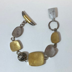 Sterling Silver with 22ct Yellow Gold Bracelet