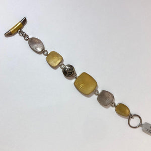 Sterling Silver with 22ct Yellow Gold Bracelet