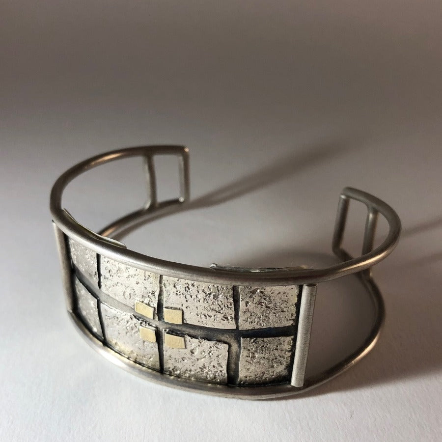 Sterling Silver with 22ct Yellow Gold Wrist Cuff