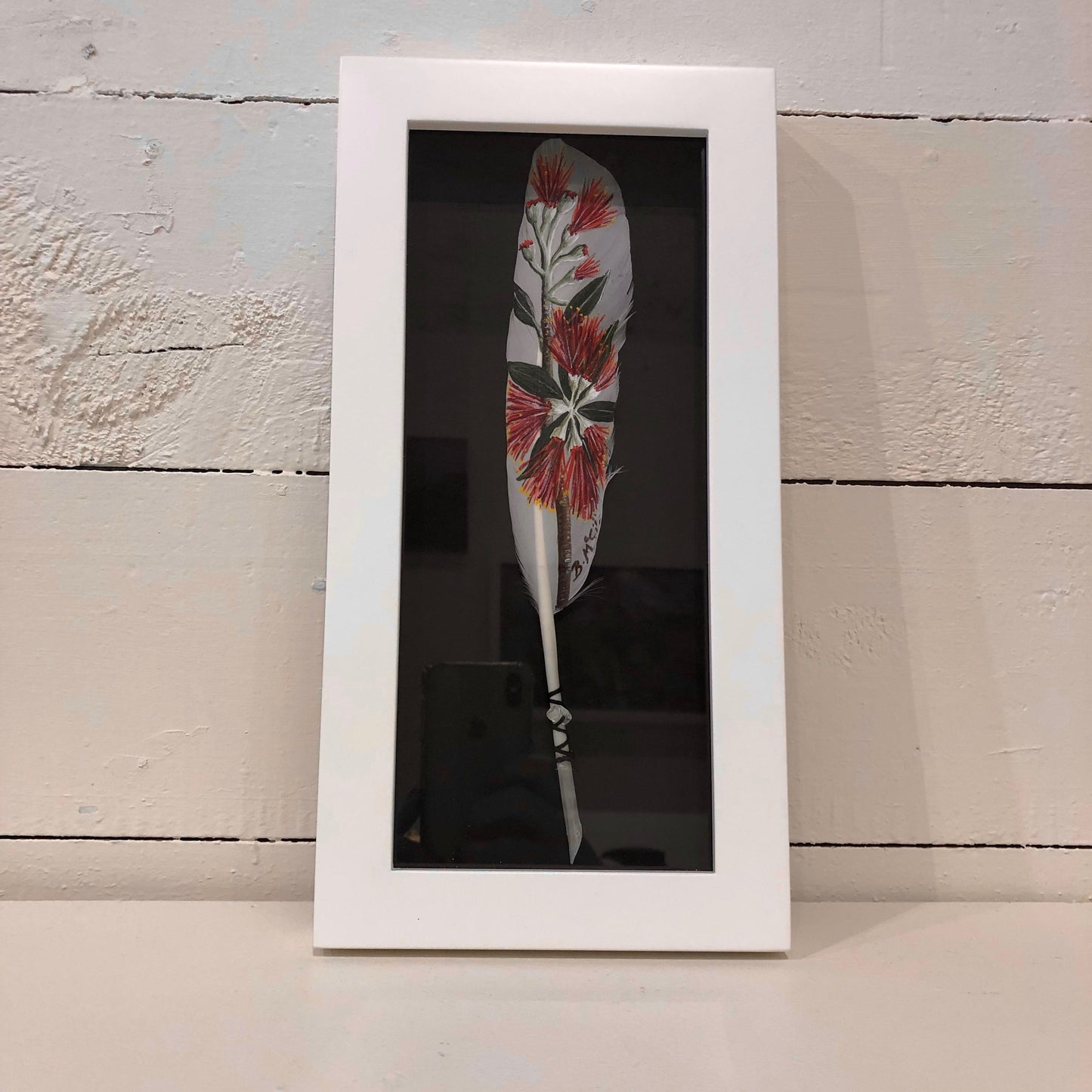 Pohutakawa Flowers- Painted Feather