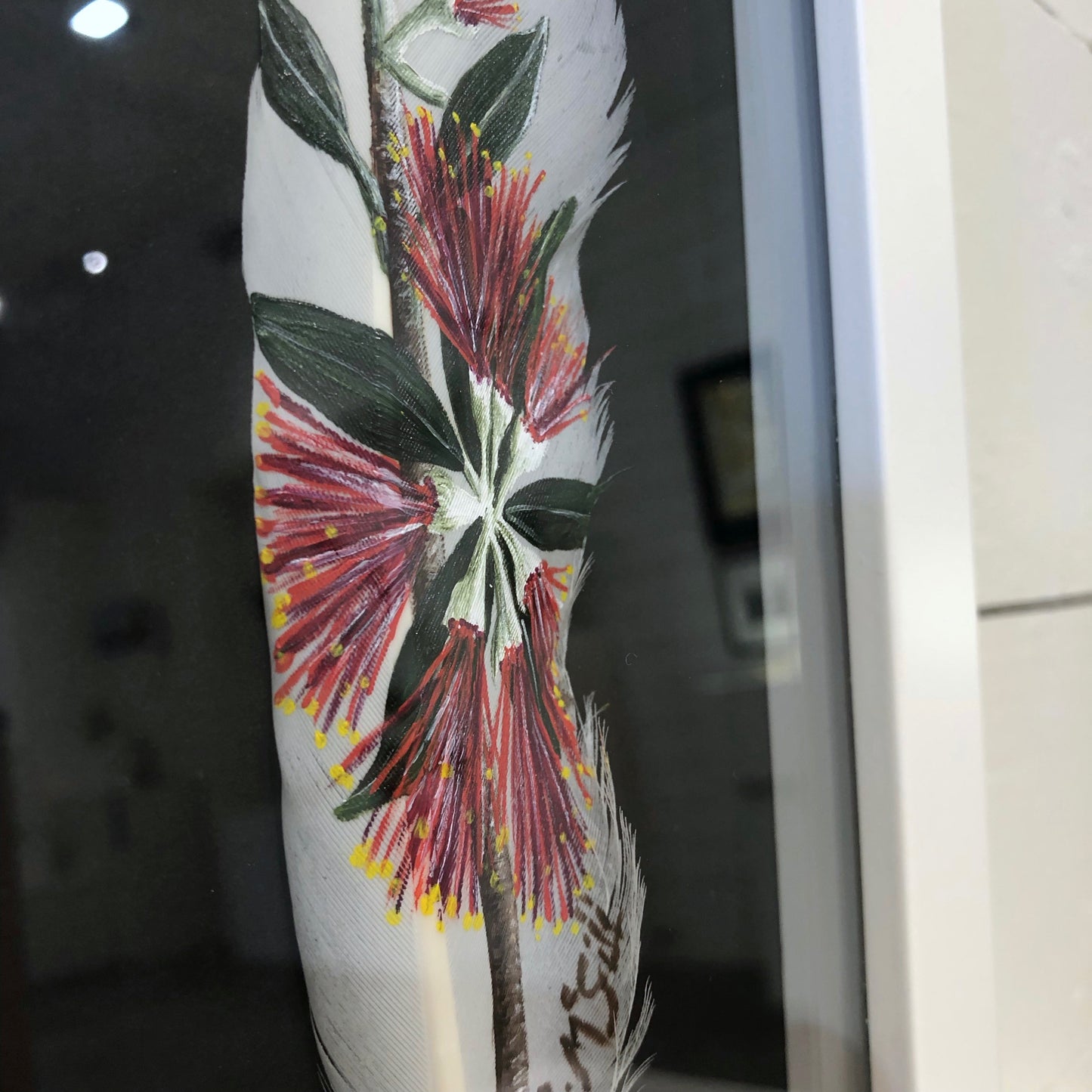 Pohutakawa Flowers- Painted Feather