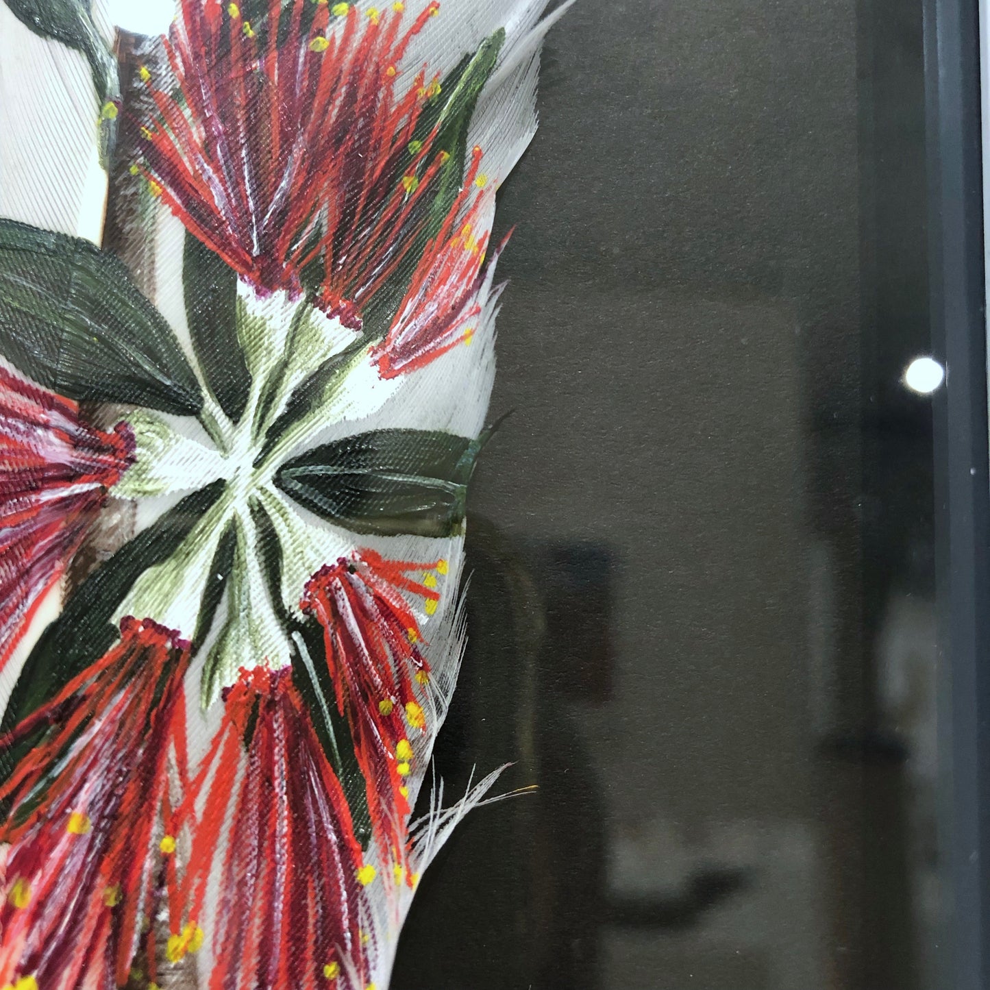 Pohutakawa Flowers- Painted Feather