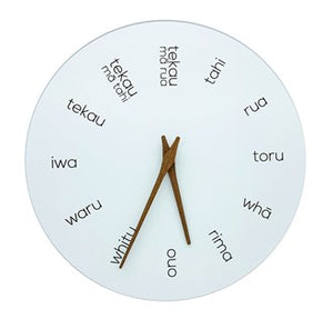 Te Reo Maori - Wood clock