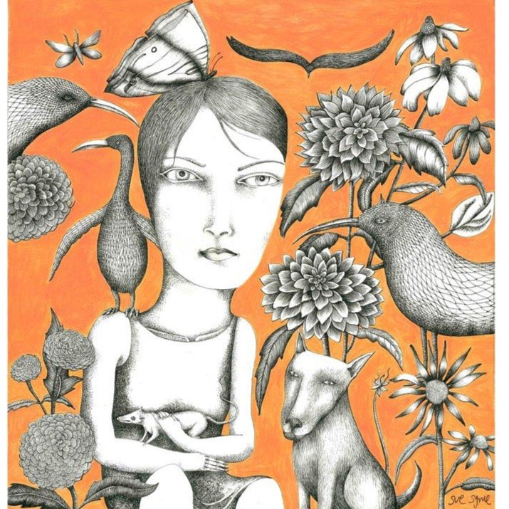 Woman With Creature Limited Edition Print
